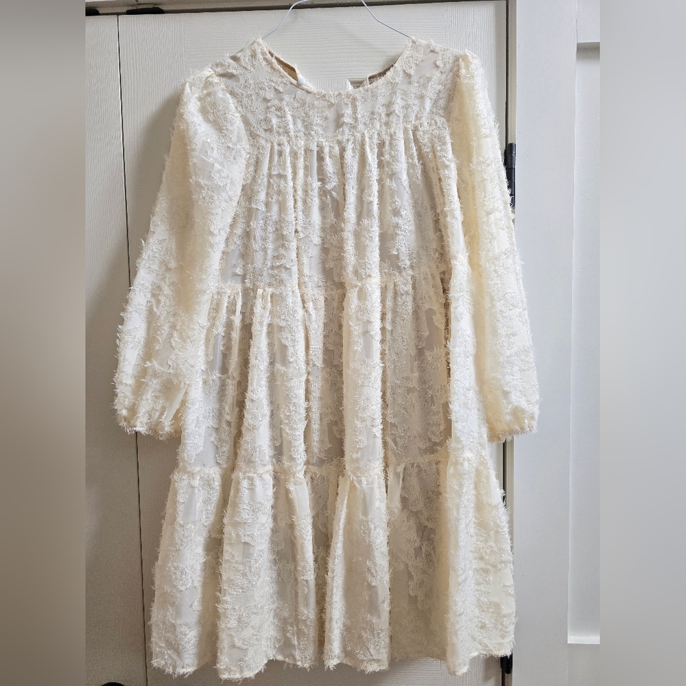 SHEIN Textured Cream Dress
